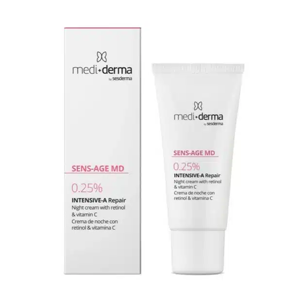 sens-age-md-intensive-a-repair-025 Sens-Age MD 0,25% INTENSIVE-A Repair crema de noche con retinol & vit C MEDIDERMA 30 ml - Imagen 1